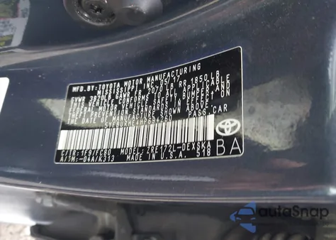 2017 Toyota Corolla L/Le/Se/Se Special Edition/Xle/Xse z USA, uszkodzony, nr VIN 5YFBURHE4HP694260